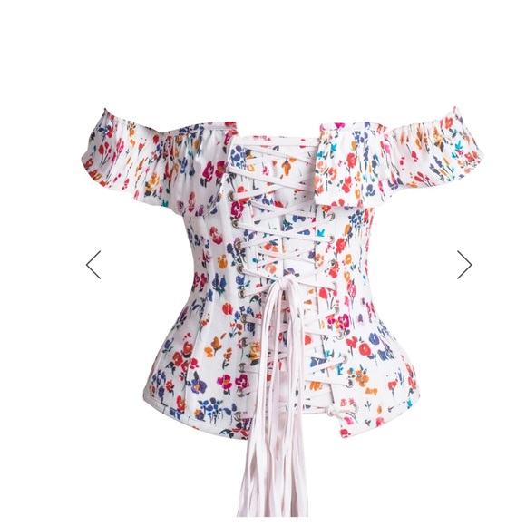 CORSET STORY FLORAL DITSY COTTON CORSET TOP - Picture 3 of 12